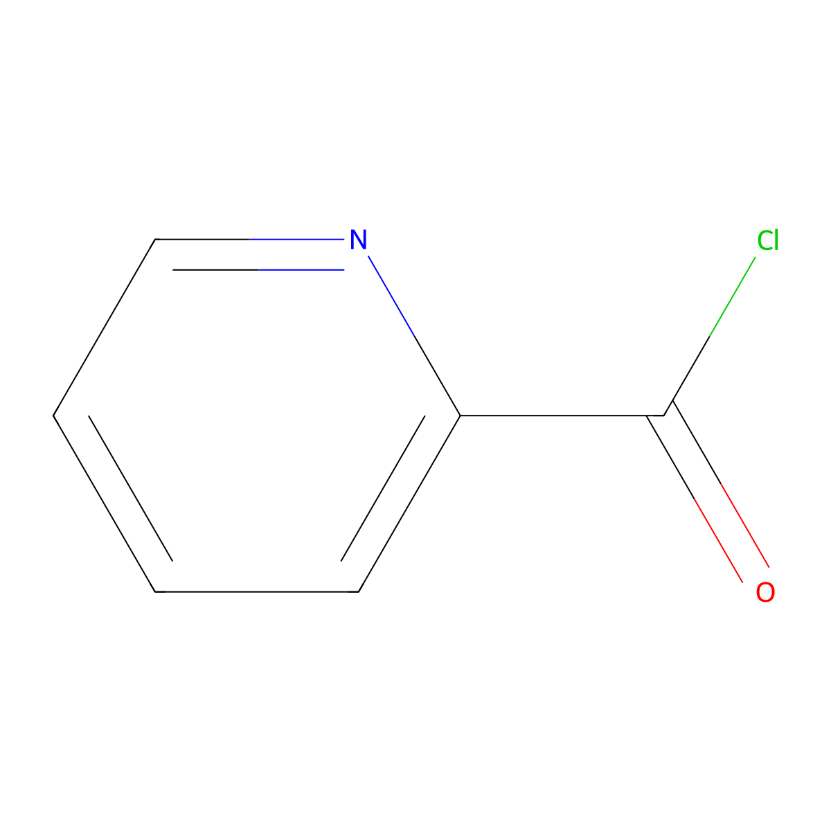 Pyridine-2-carbonyl chloride molecular structure, CAS 29745-44-6