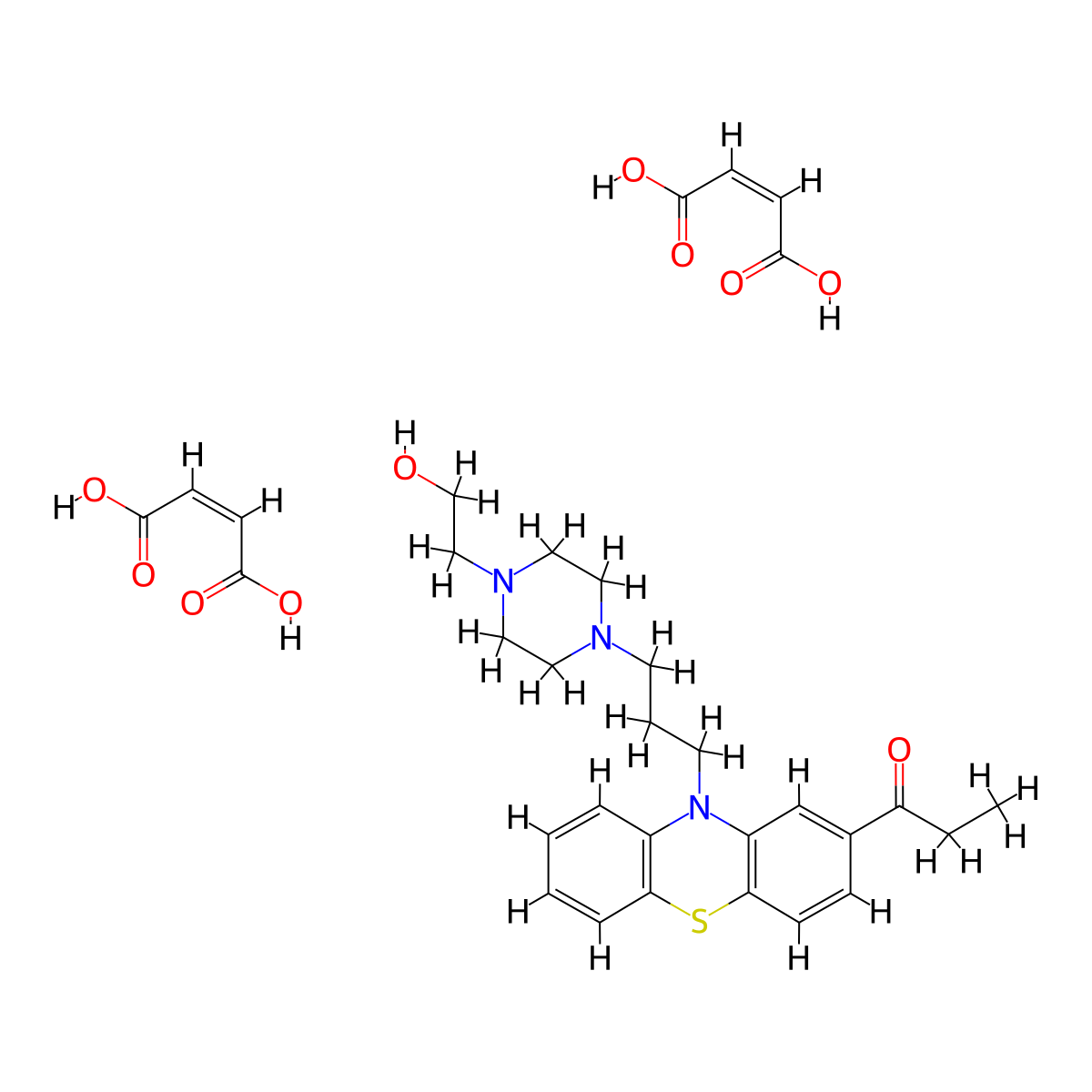 Carphenazine Maleate molecular structure, CAS 2975-34-0
