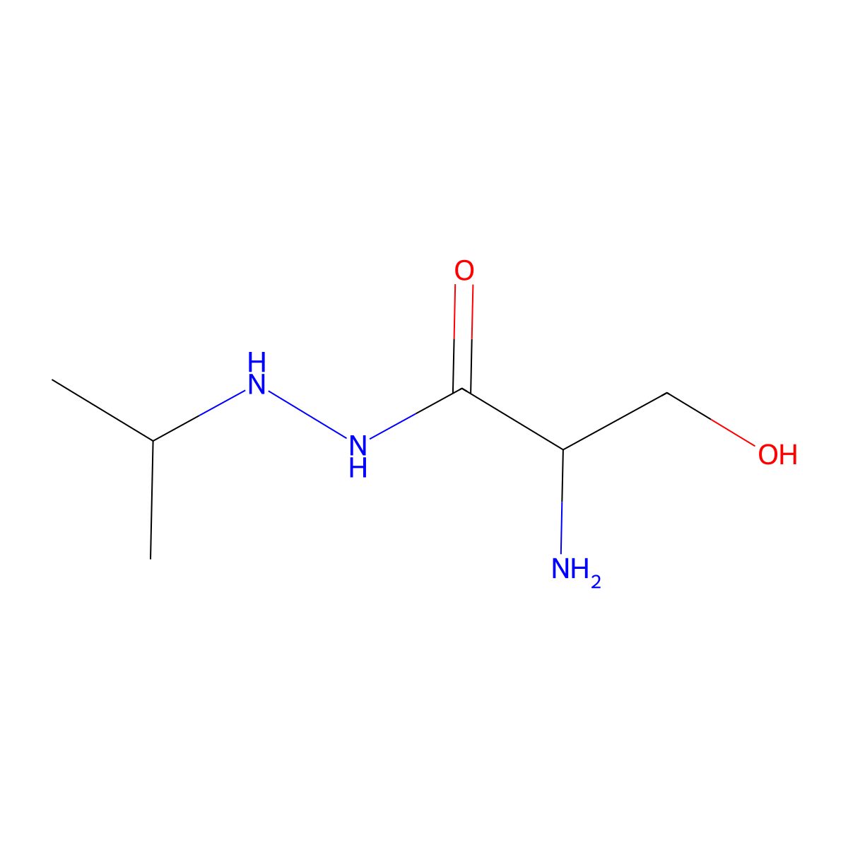 Serine isopropylhydrazide molecular structure, CAS 2975-42-0