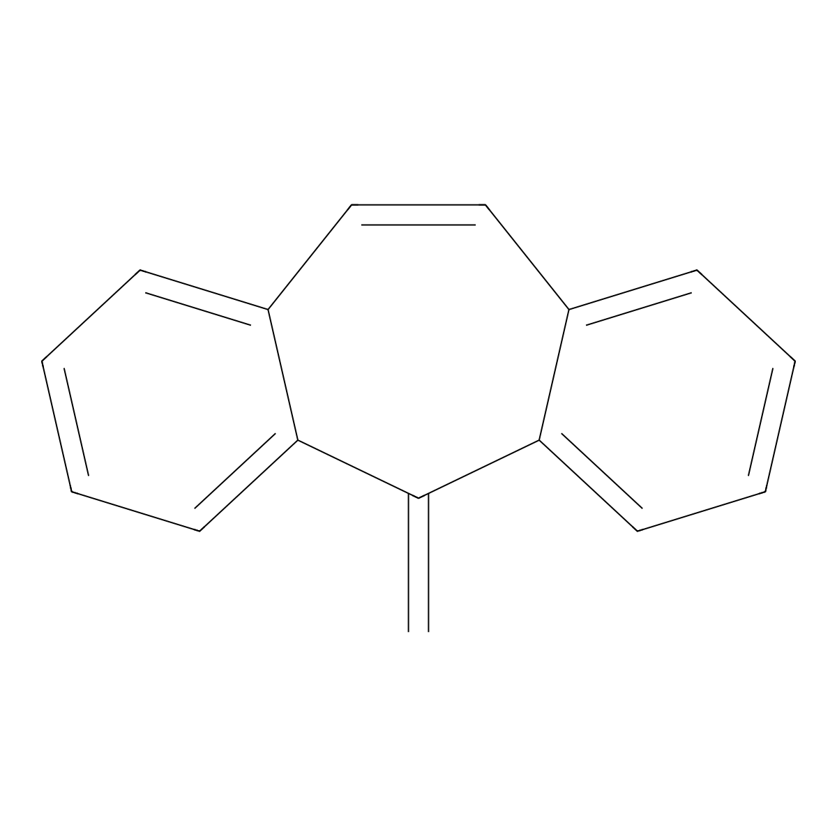 5H-Dibenzo(a,d)cycloheptene, 5-methylene- molecular structure, CAS 2975-79-3