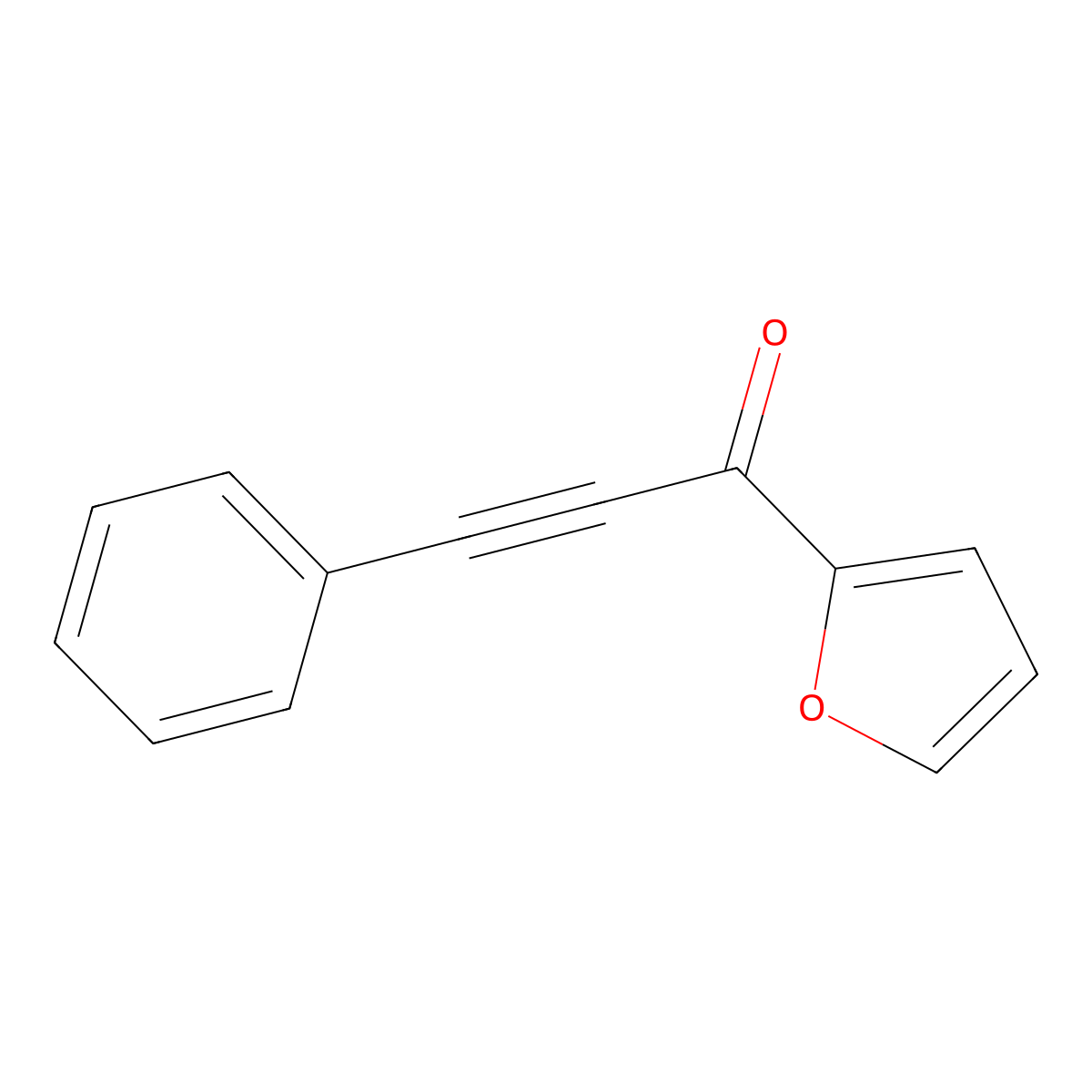 2-Propyn-1-one, 1-(2-furanyl)-3-phenyl- molecular structure, CAS 2975-99-7