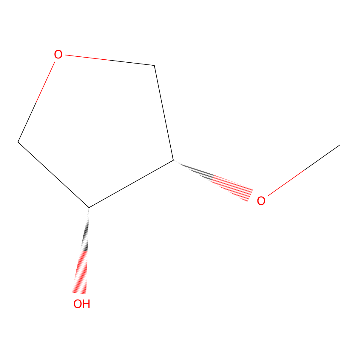 (3R,4S)-4-methoxytetrahydrofuran-3-ol molecular structure, CAS 29750-90-1