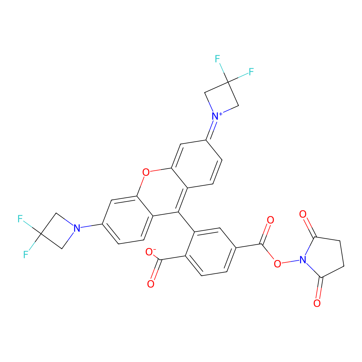 Janelia Fluor 525, SE molecular structure, CAS 2975167-21-4