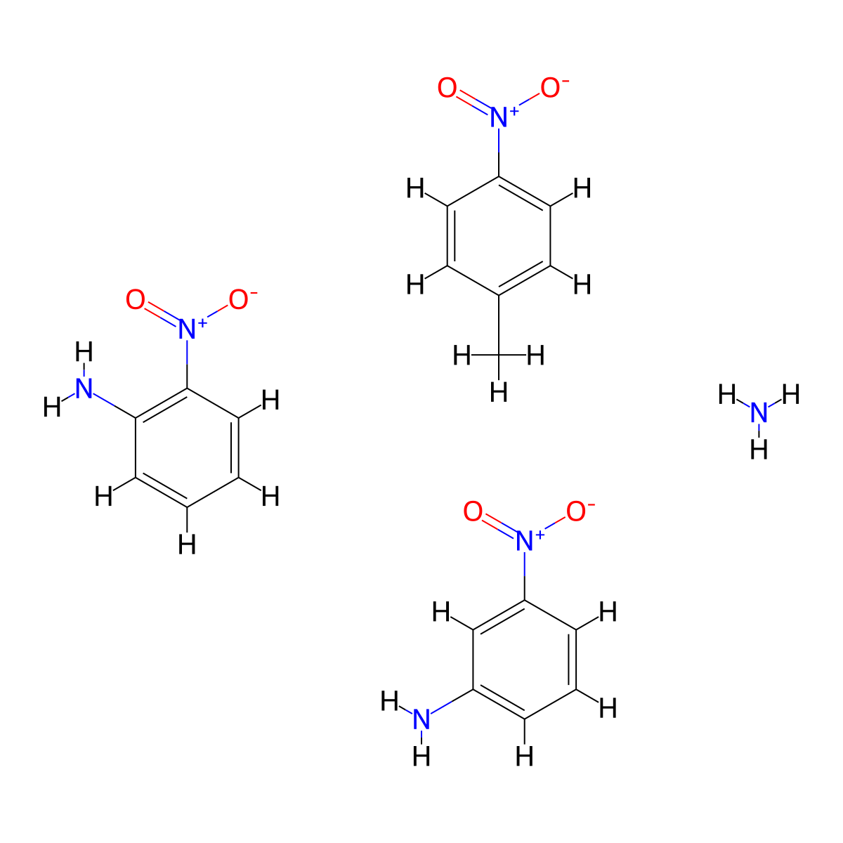 Nitroaniline molecular structure, CAS 29757-24-2