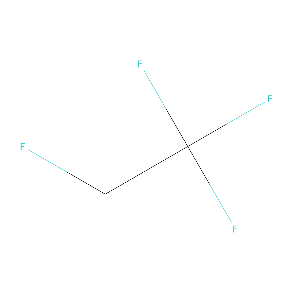 1,1,1,2-Tetrafluoroethane molecular structure, CAS 29759-38-4