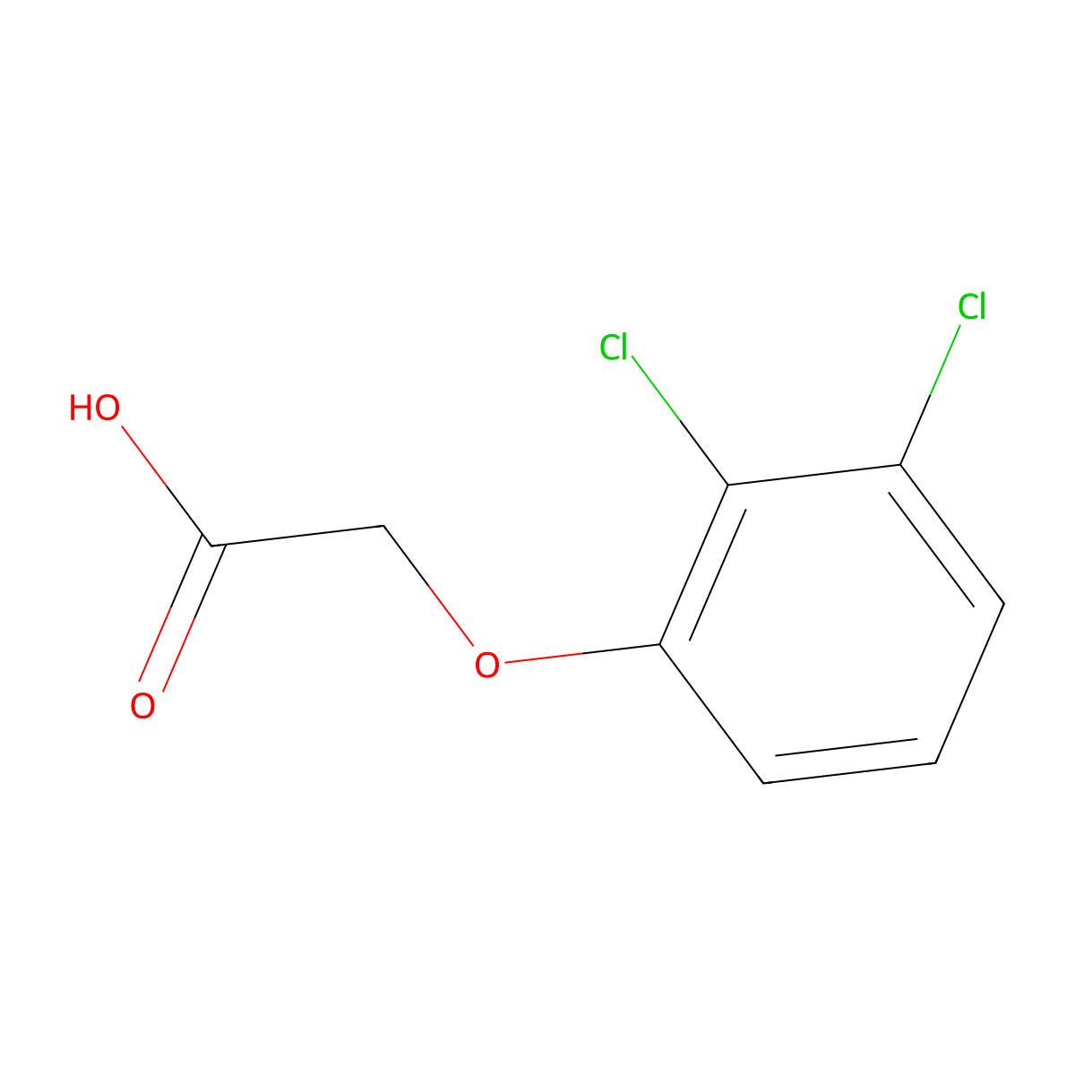 2,3-Dichlorophenoxyacetic acid molecular structure, CAS 2976-74-1