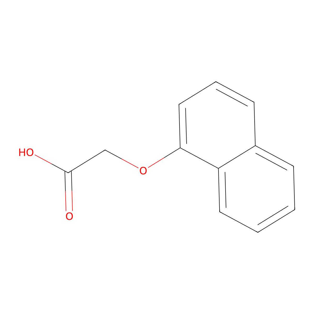 Naphthoxyacetic acid molecular structure, CAS 2976-75-2