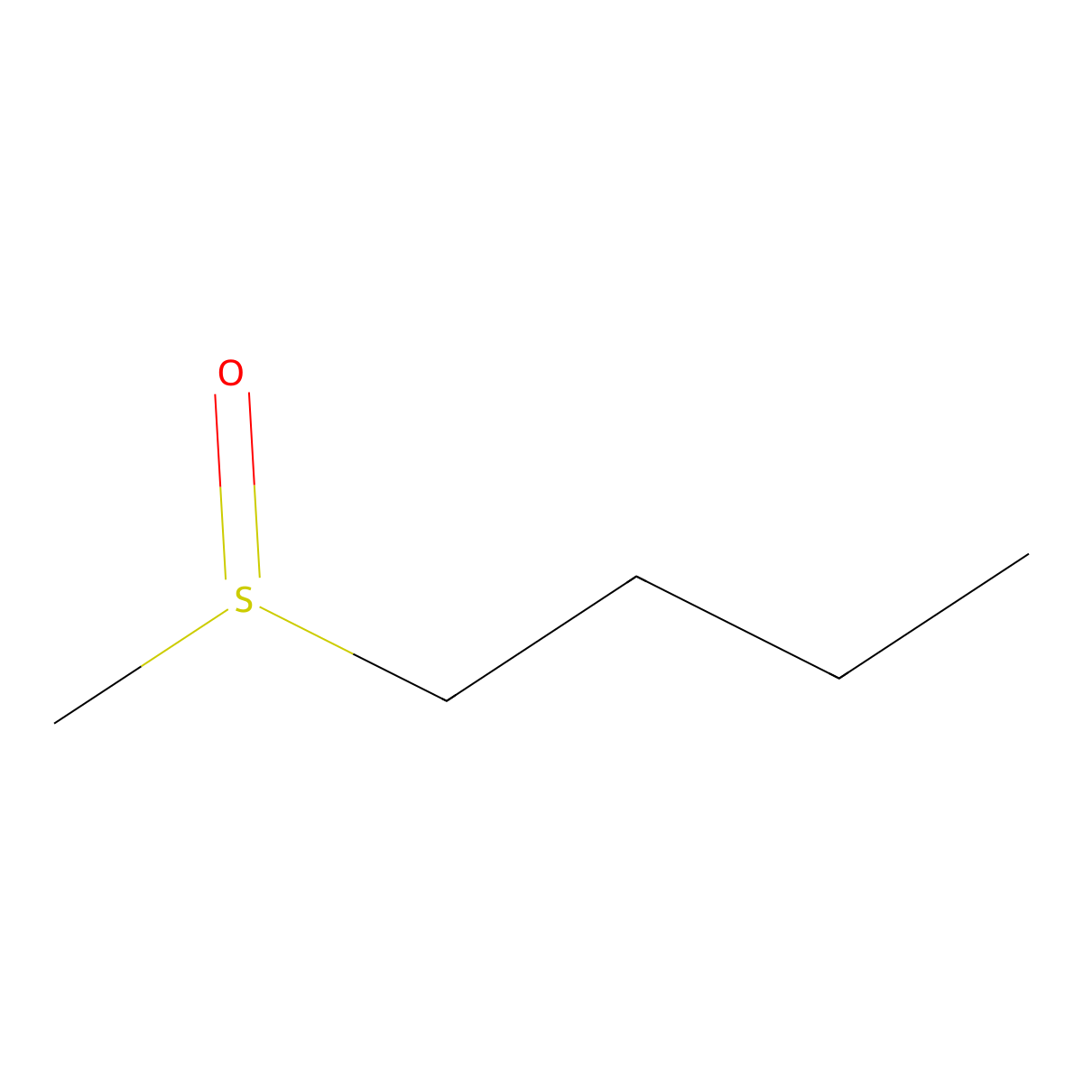 Butane, 1-(methylsulfinyl)- molecular structure, CAS 2976-98-9