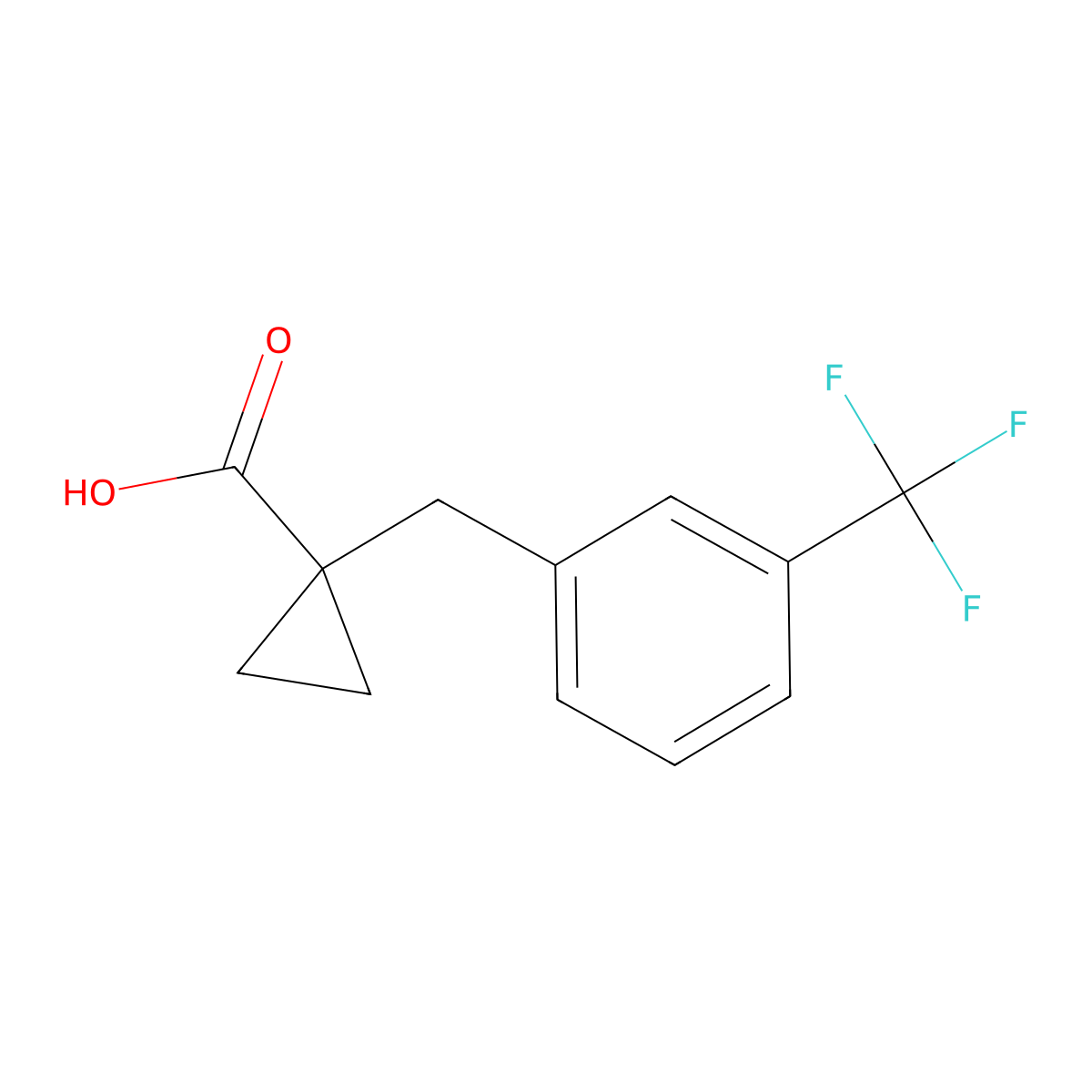 1-(3-(Trifluoromethyl)benzyl)cyclopropanecarboxylic acid molecular structure, CAS 29765-44-4