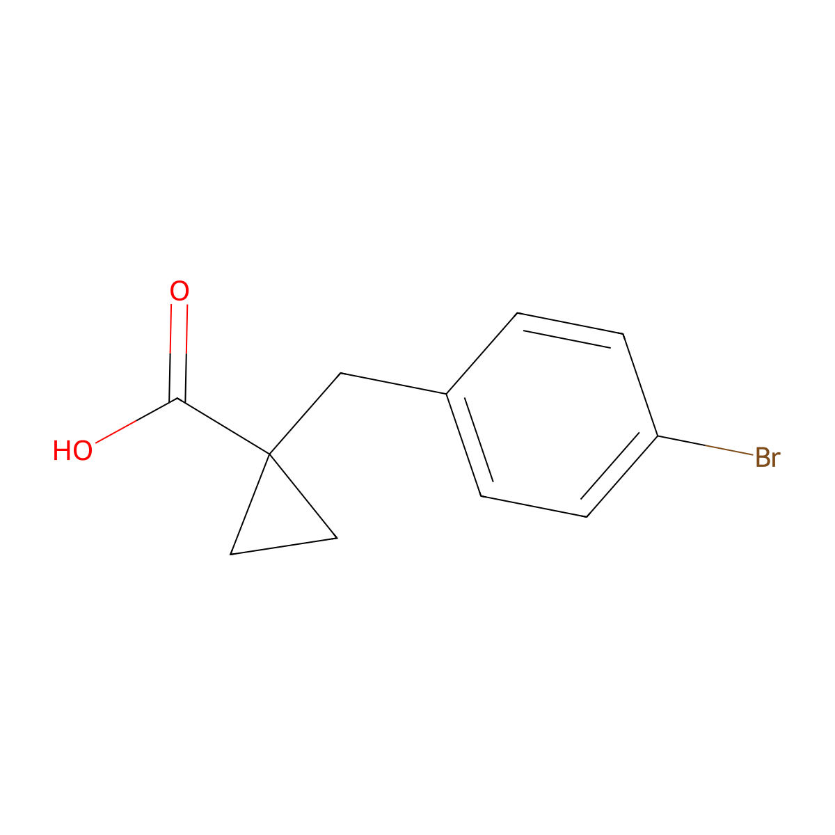 1-[(4-Bromophenyl)methyl]cyclopropane-1-carboxylic acid molecular structure, CAS 29765-45-5