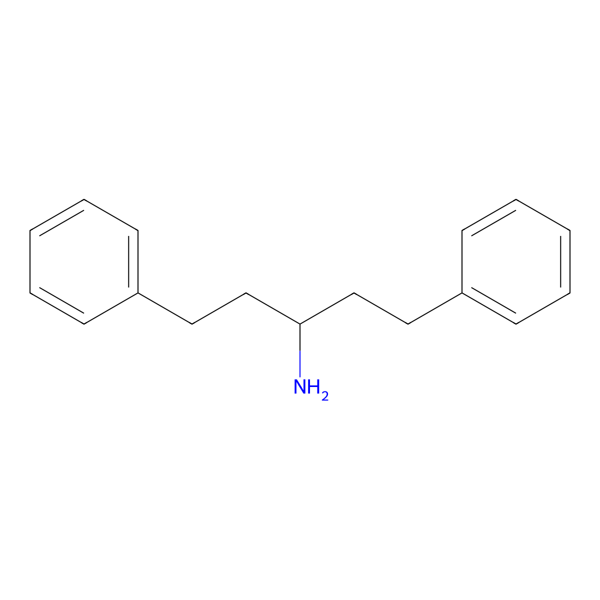 1,5-Diphenylpentan-3-amine molecular structure, CAS 29766-50-5
