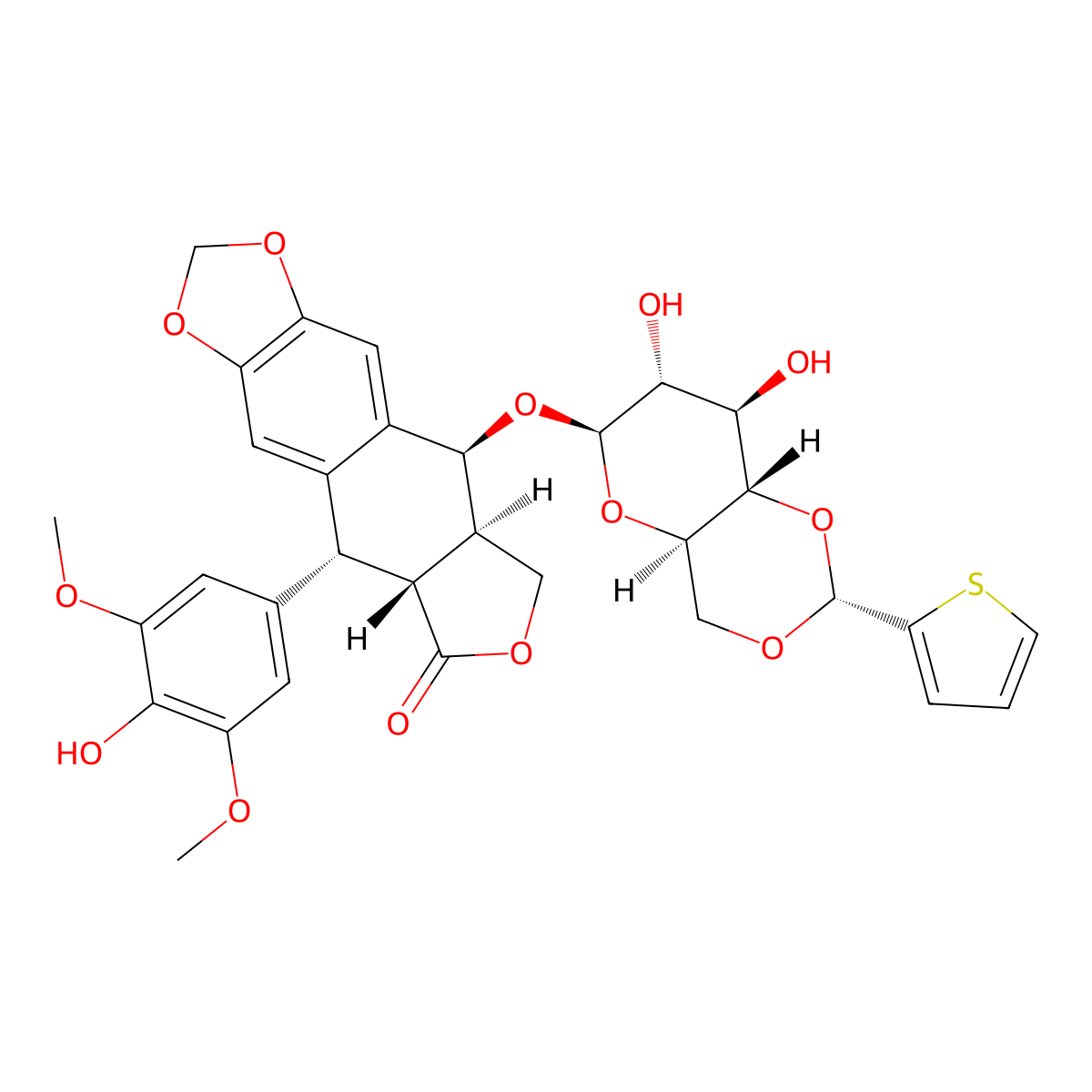 Teniposide molecular structure, CAS 29767-20-2