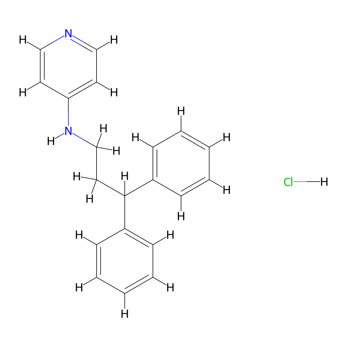 Milverine hydrochloride molecular structure, CAS 29769-70-8