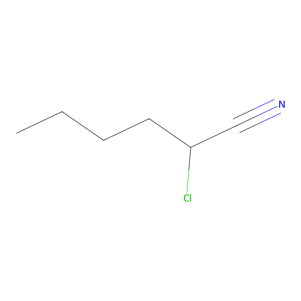 2-Chlorohexanenitrile molecular structure, CAS 29770-64-7