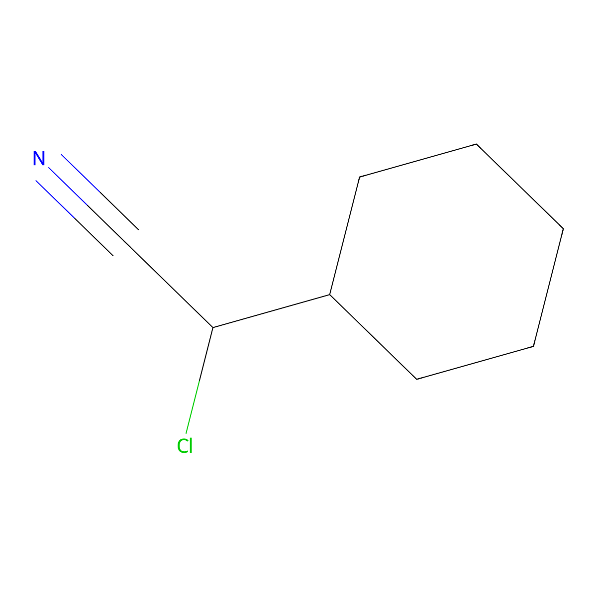 2-Chloro-2-cyclohexylacetonitrile molecular structure, CAS 29770-68-1