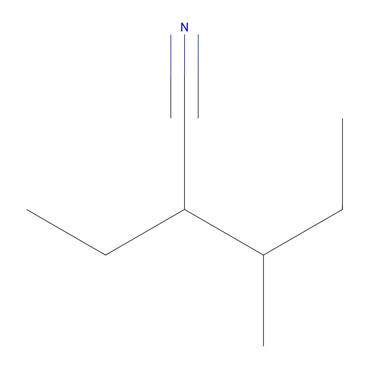 2-Ethyl-3-methylvaleronitrile molecular structure, CAS 29770-73-8