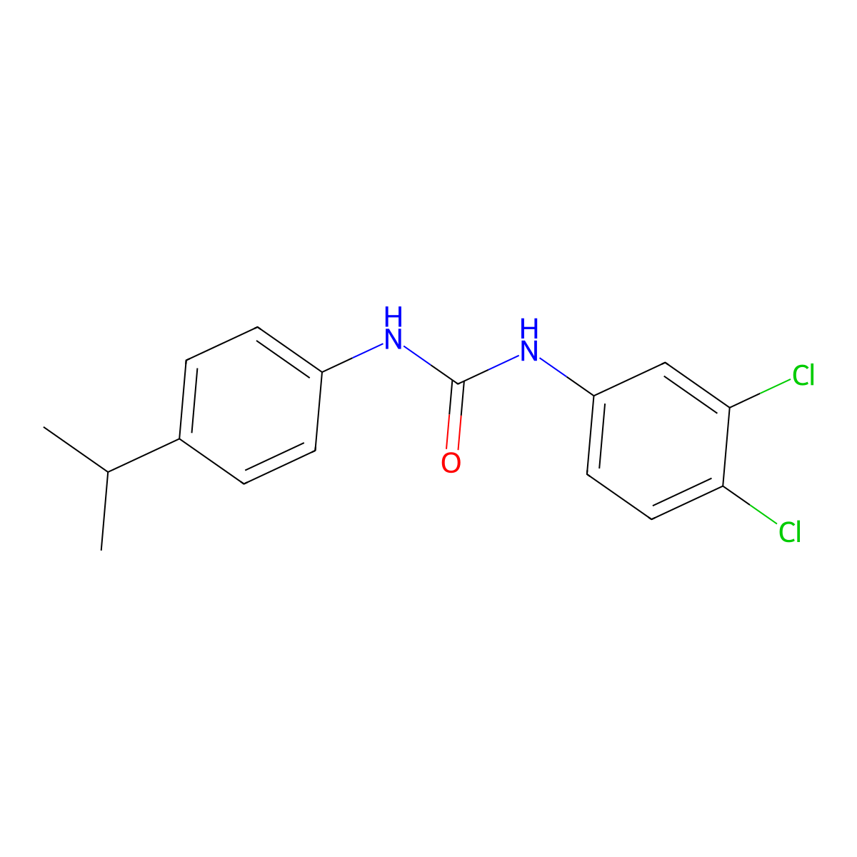 1-(3,4-Dichloro-phenyl)-3-(4-isopropyl-phenyl)-urea molecular structure, CAS 29771-70-8