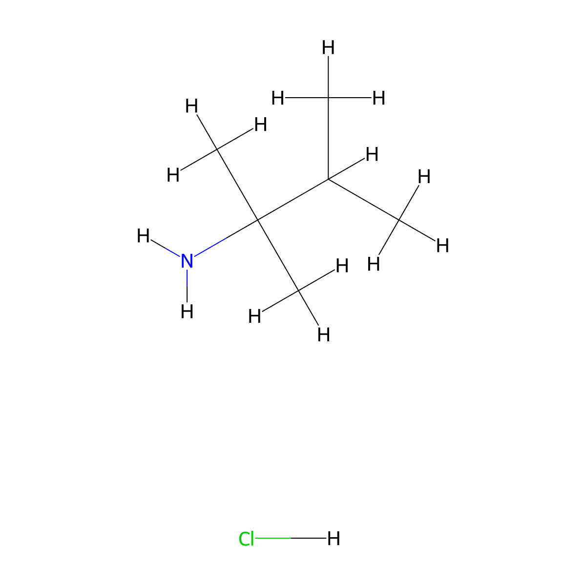 Propylamine, 1,1,2-trimethyl-, hydrochloride molecular structure, CAS 29772-69-8