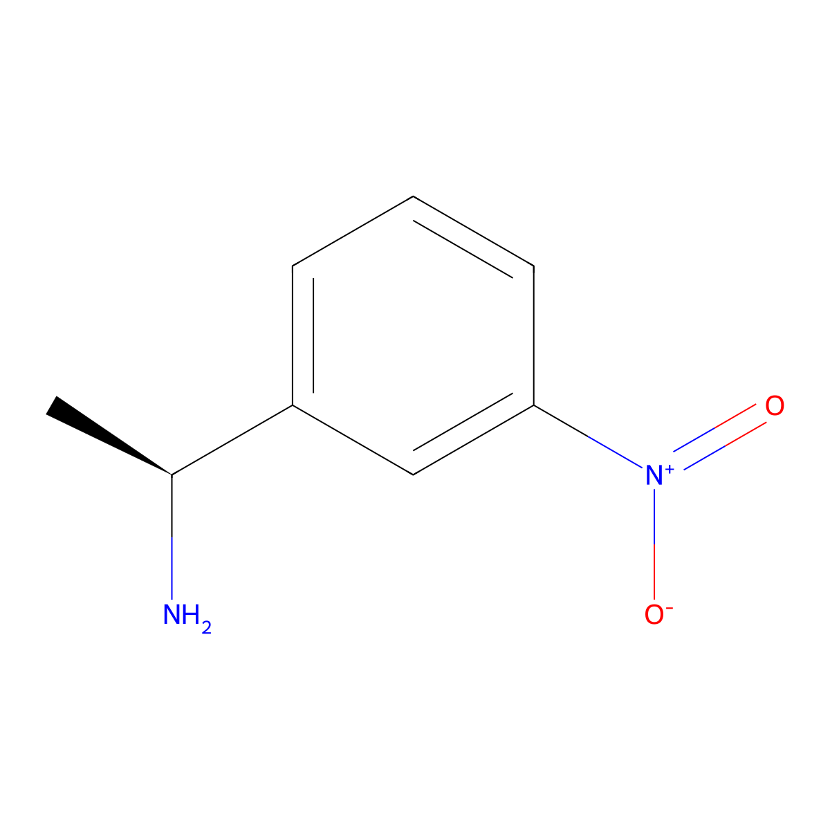 (s)-1-(3-Nitrophenyl)ethanamine molecular structure, CAS 297730-25-7