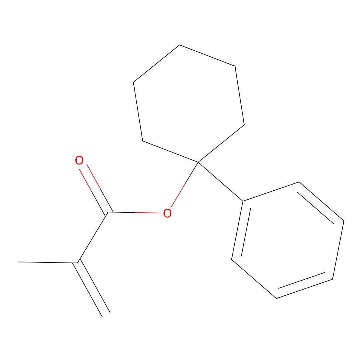 1-Phenylcyclohexyl methacrylate molecular structure, CAS 297731-50-1