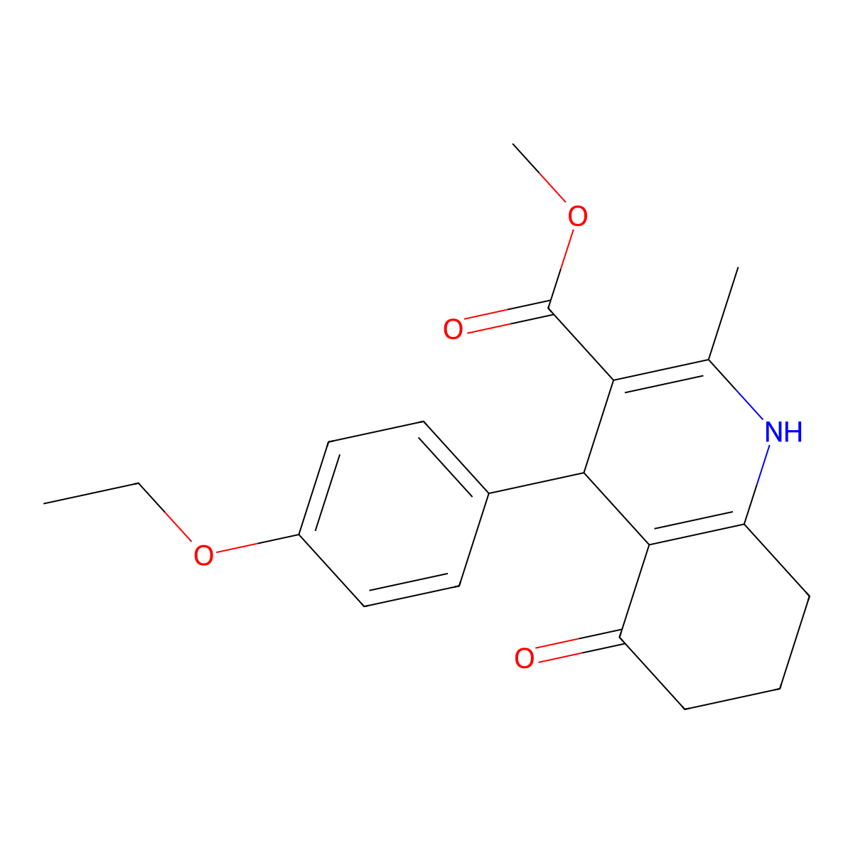 Methyl 4-(4-ethoxyphenyl)-2-methyl-5-oxo-1,4,5,6,7,8-hexahydroquinoline-3-carboxylate molecular structure, CAS 297735-04-7