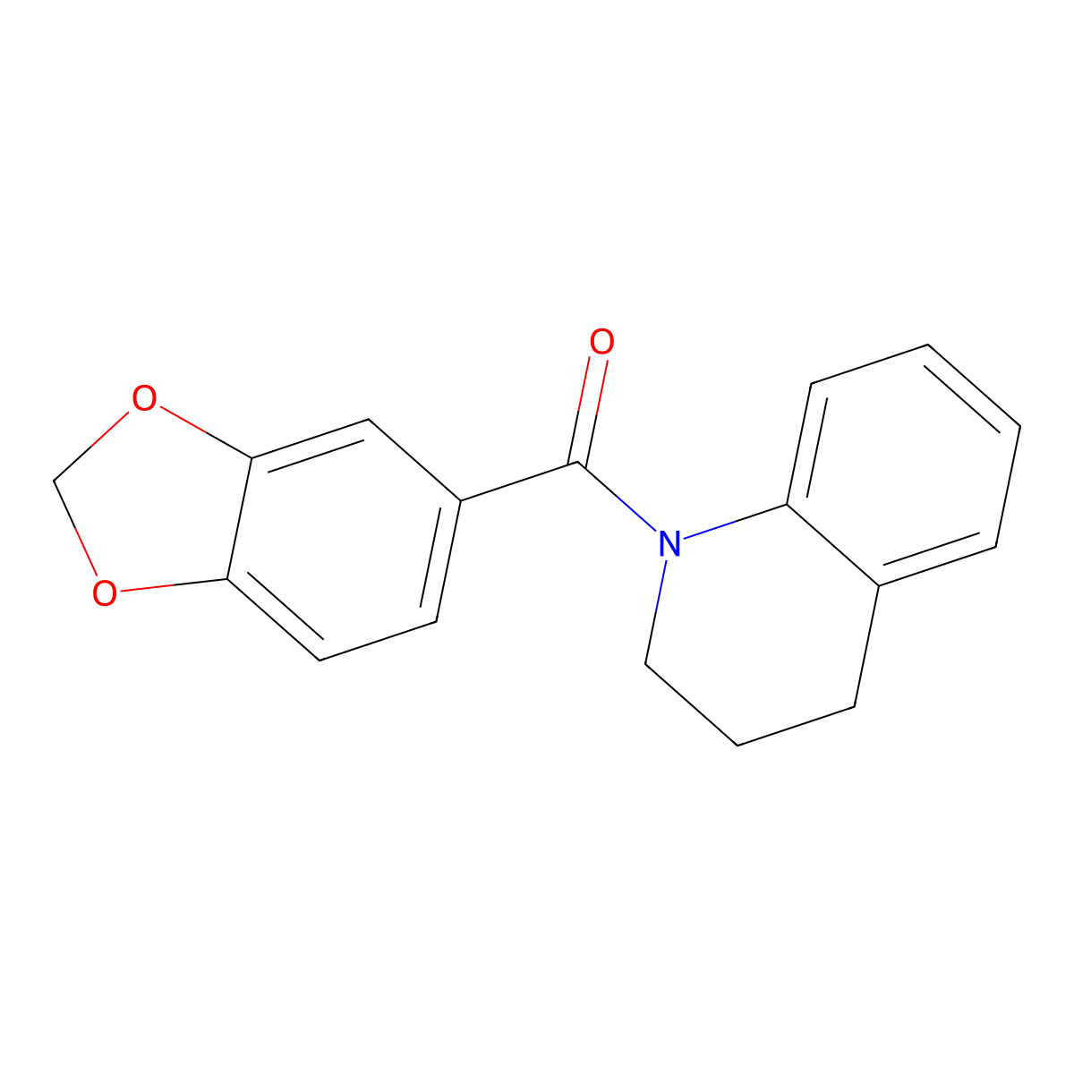 Benzo[1,3]dioxol-5-yl-(3,4-dihydro-2H-quinolin-1-yl)-methanone molecular structure, CAS 297735-10-5