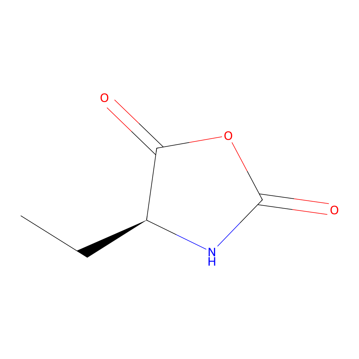 (s)-4-Ethyloxazolidine-2,5-dione molecular structure, CAS 29774-83-2