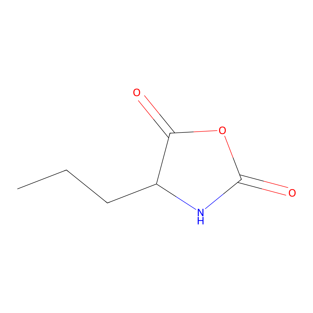 4-Propyl-2,5-oxazolidinedione molecular structure, CAS 29774-87-6
