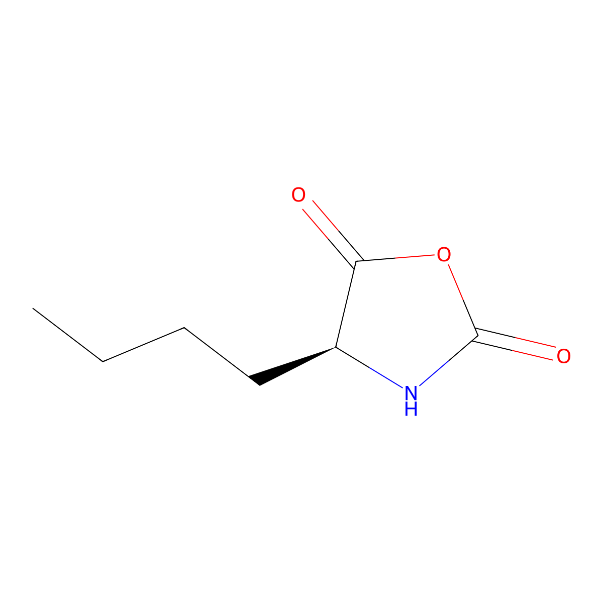 (S)-4-Butyloxazolidine-2,5-dione molecular structure, CAS 29774-90-1