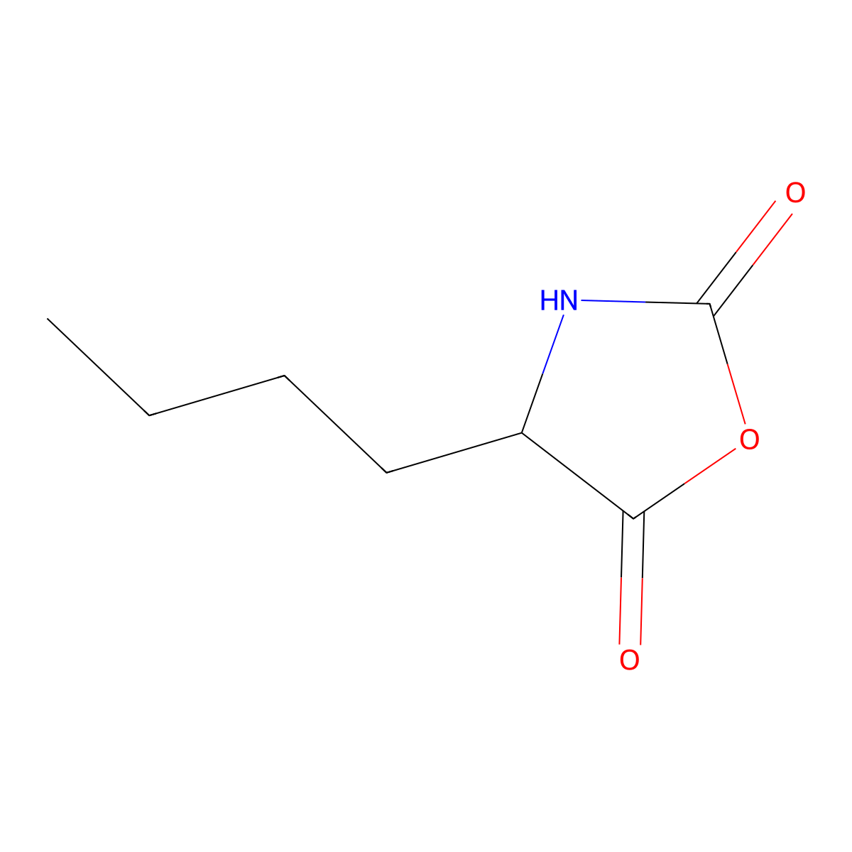 4-Butyl-1,3-oxazolidine-2,5-dione molecular structure, CAS 29774-91-2