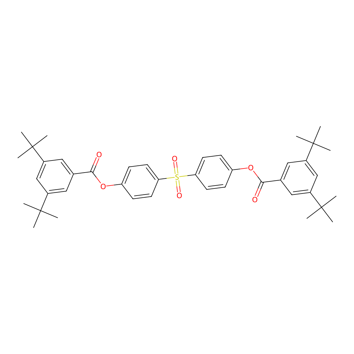[4-[4-(3,5-Ditert-butylbenzoyl)oxyphenyl]sulfonylphenyl] 3,5-ditert-butylbenzoate molecular structure, CAS 297742-68-8