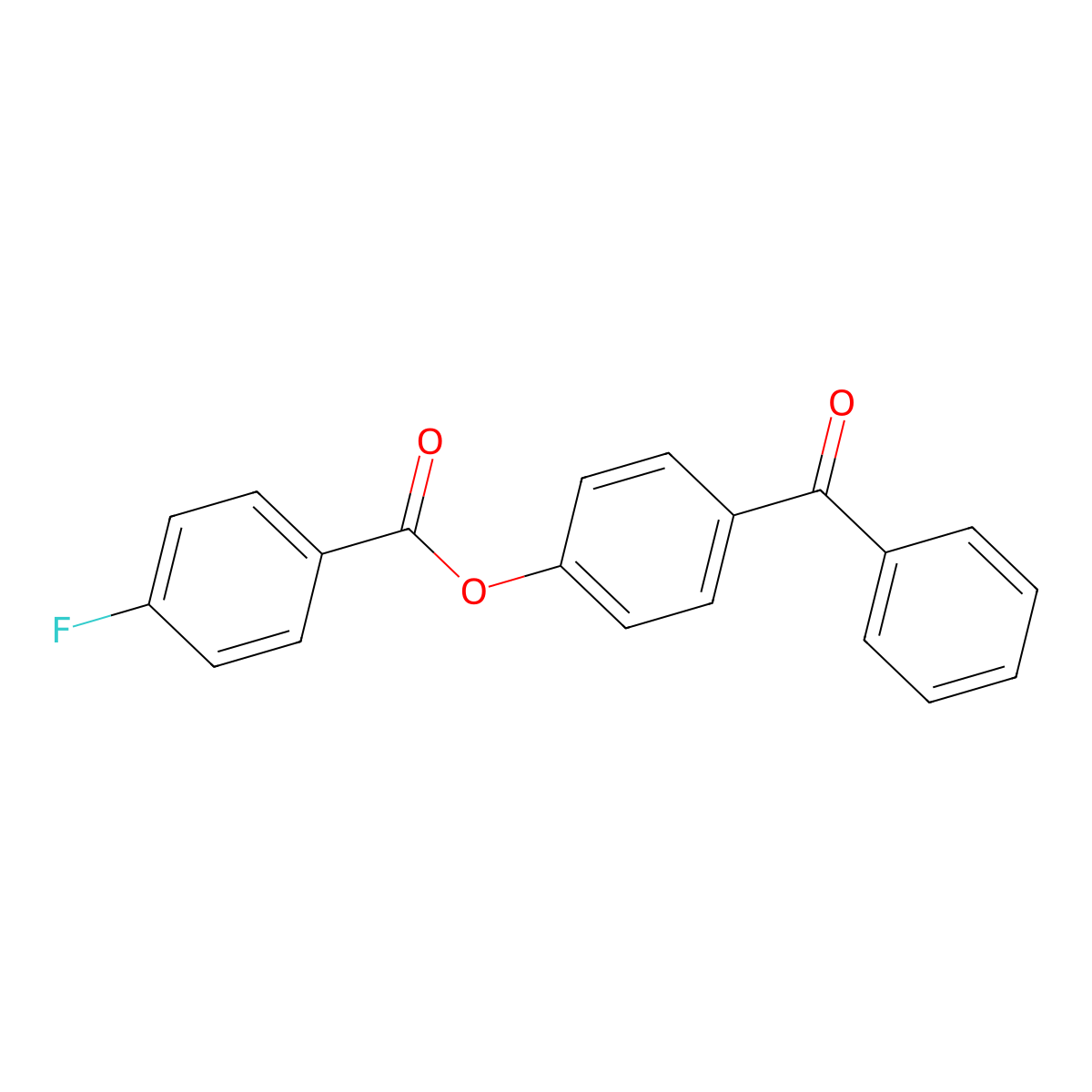 4-Benzoylphenyl 4-fluorobenzoate molecular structure, CAS 297743-05-6
