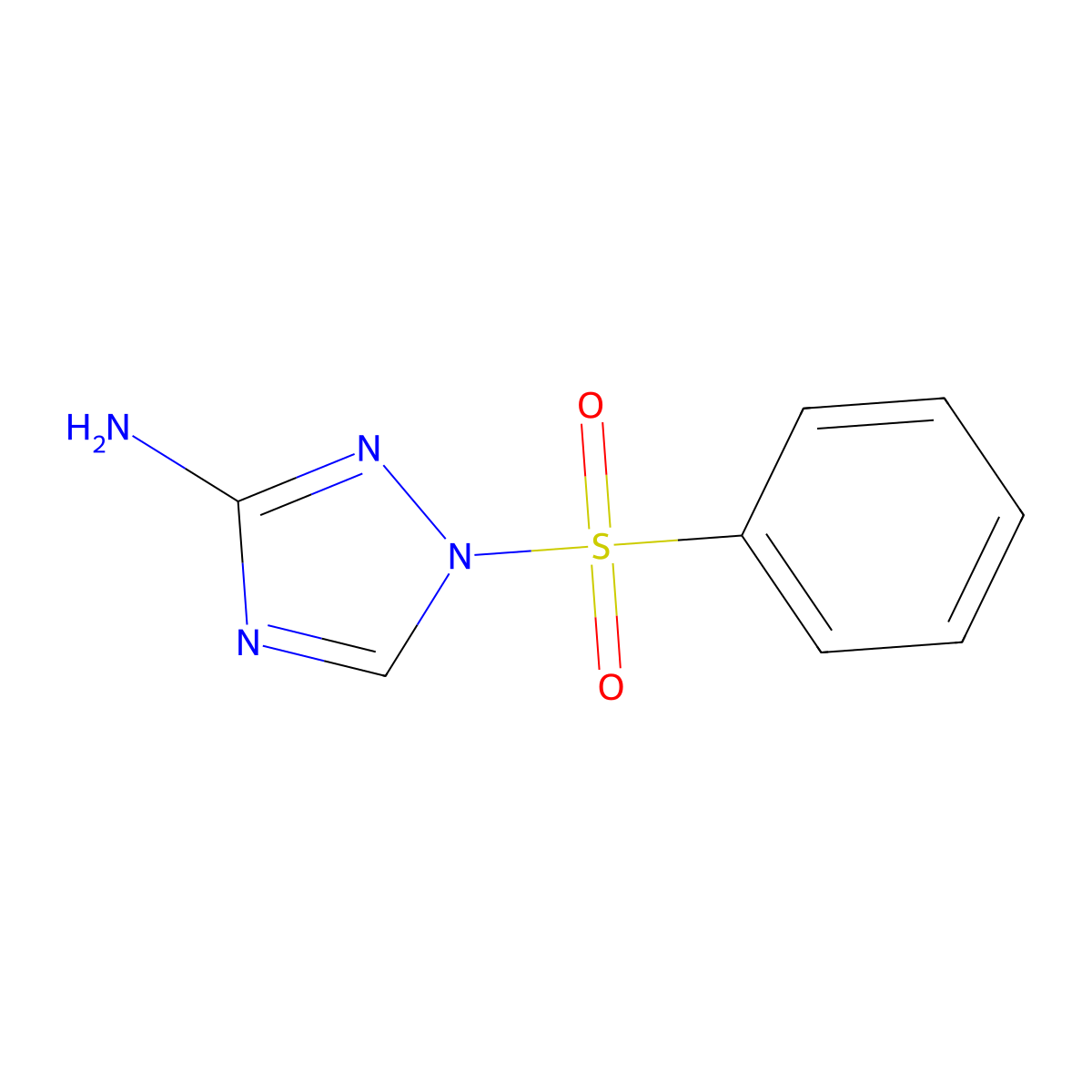 1-(phenylsulfonyl)-1H-1,2,4-triazol-3-amine molecular structure, CAS 297743-15-8