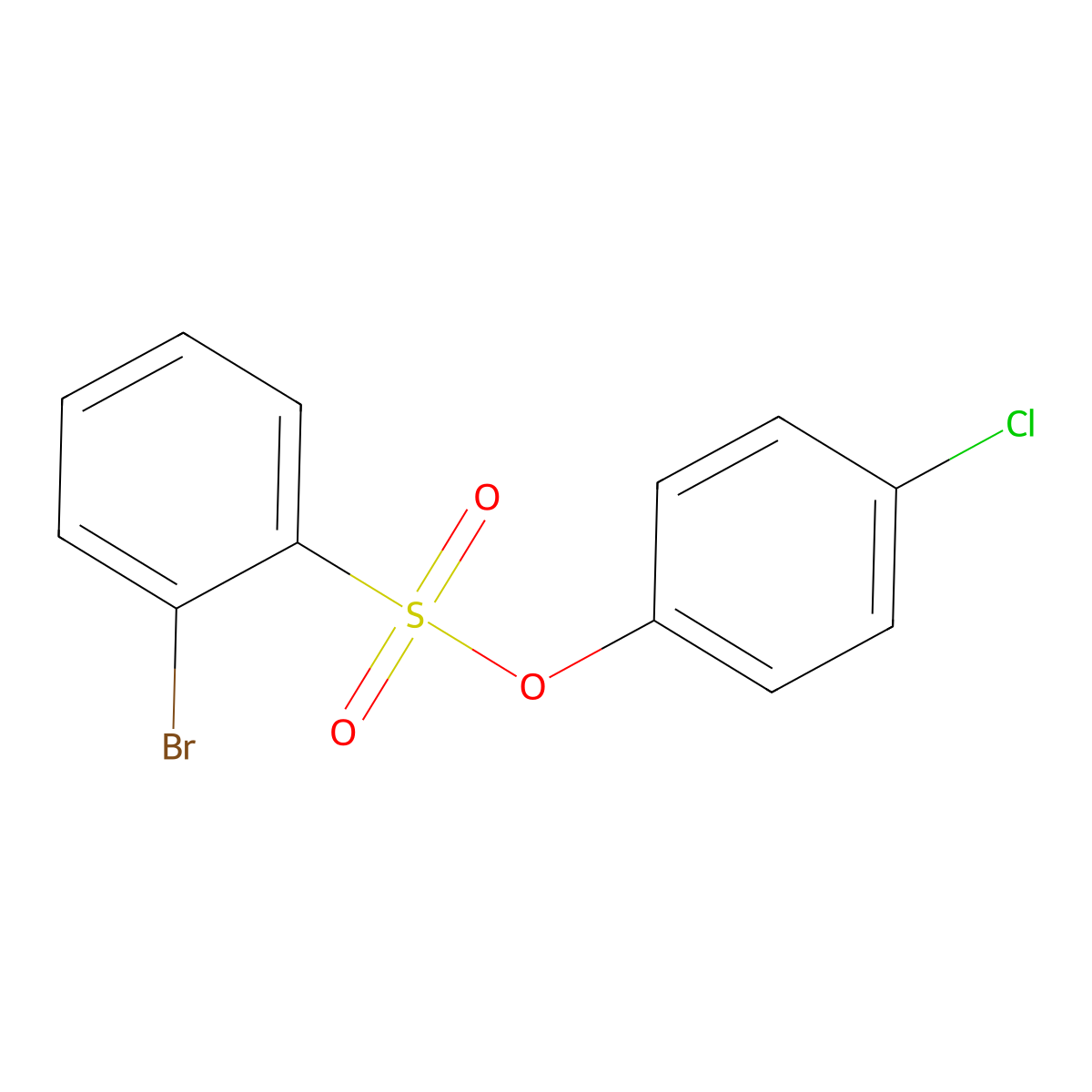 4-Chlorophenyl 2-bromobenzenesulfonate molecular structure, CAS 297743-39-6