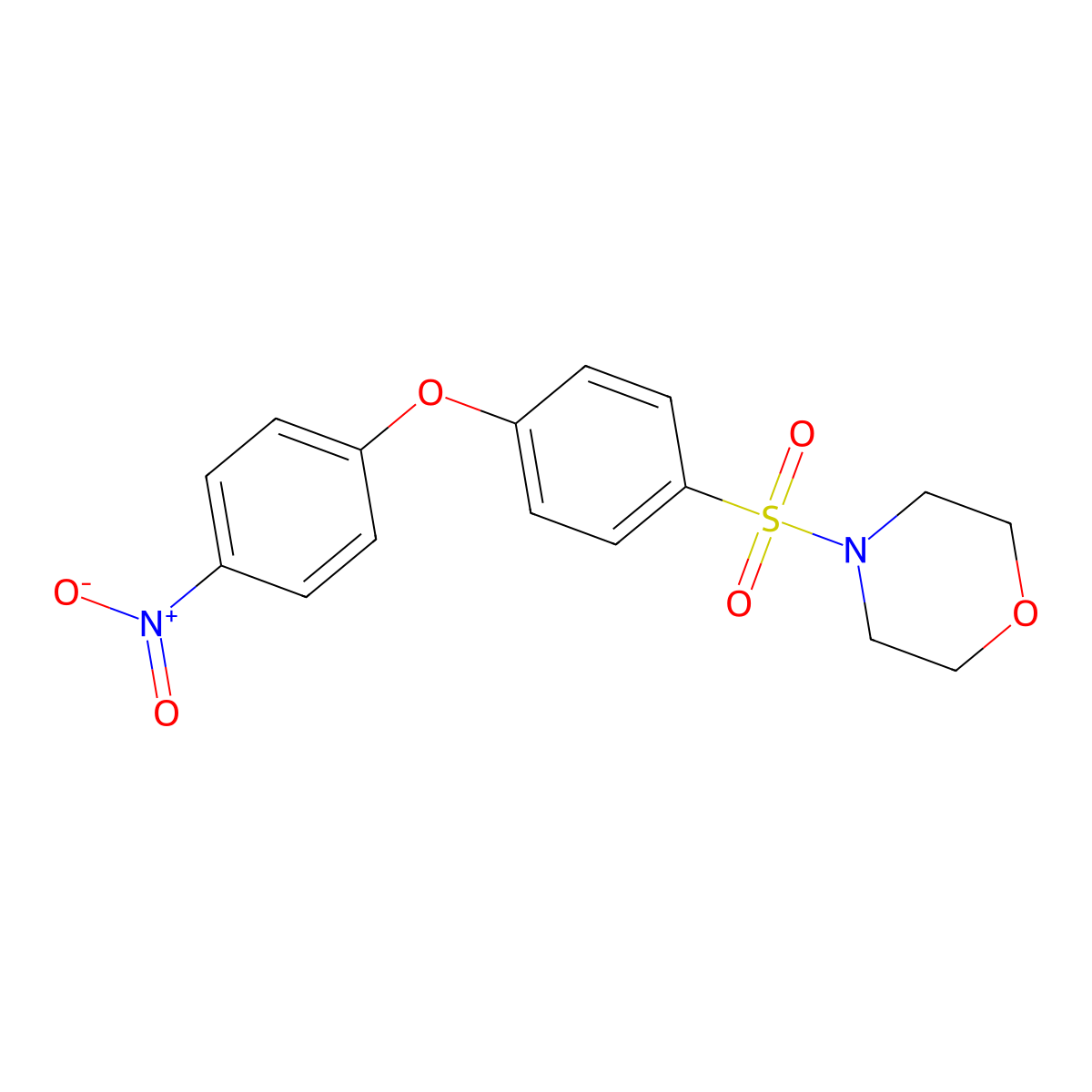 4-{[4-(4-Nitrophenoxy)phenyl]sulfonyl}morpholine molecular structure, CAS 297743-47-6