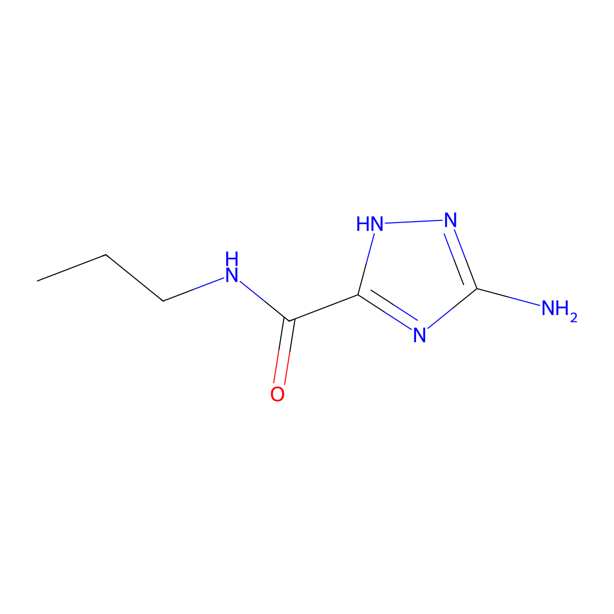 5-Amino-N-propyl-4H-1,2,4-triazole-3-carboxamide molecular structure, CAS 297744-13-9
