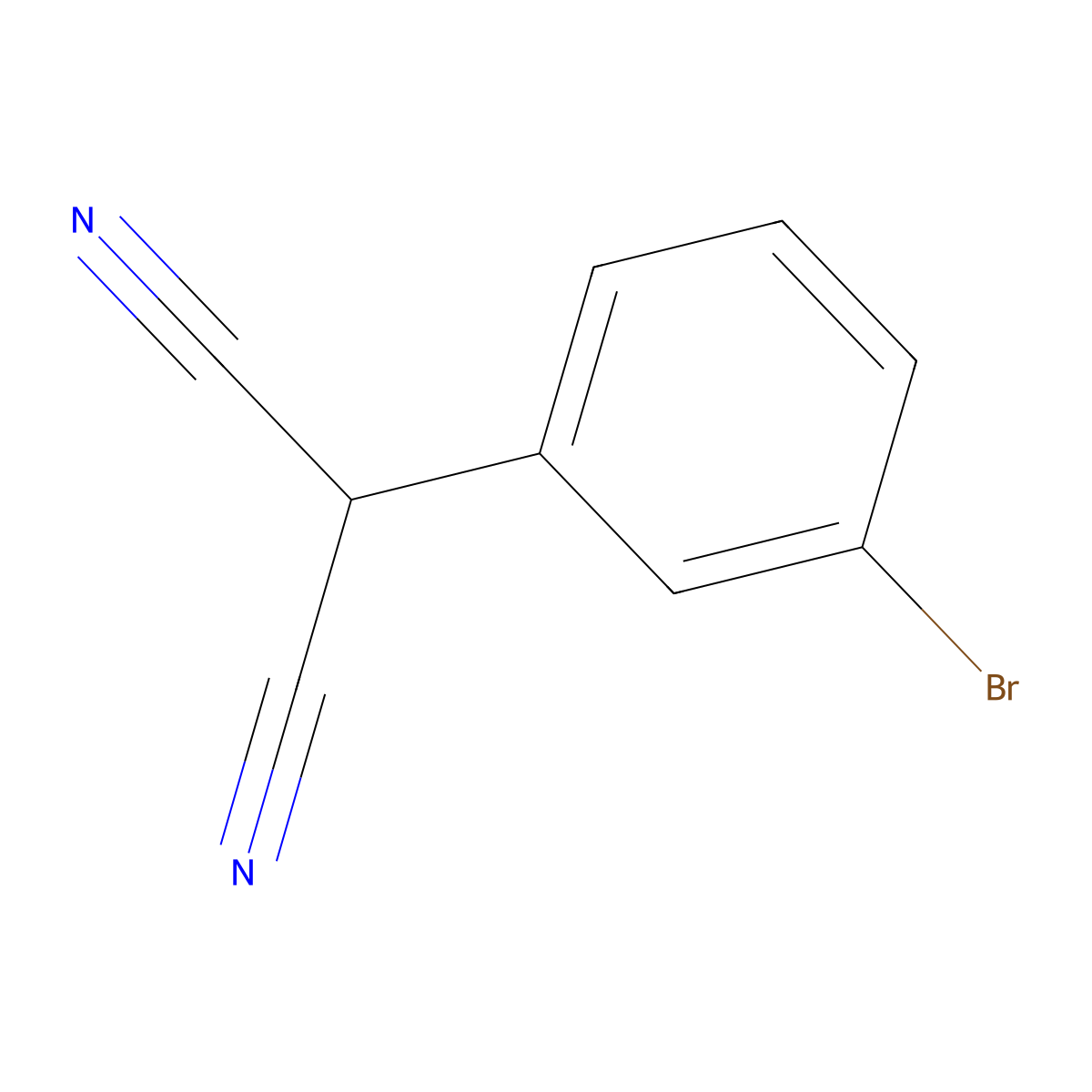 2-(3-Bromophenyl)malononitrile molecular structure, CAS 297745-45-0
