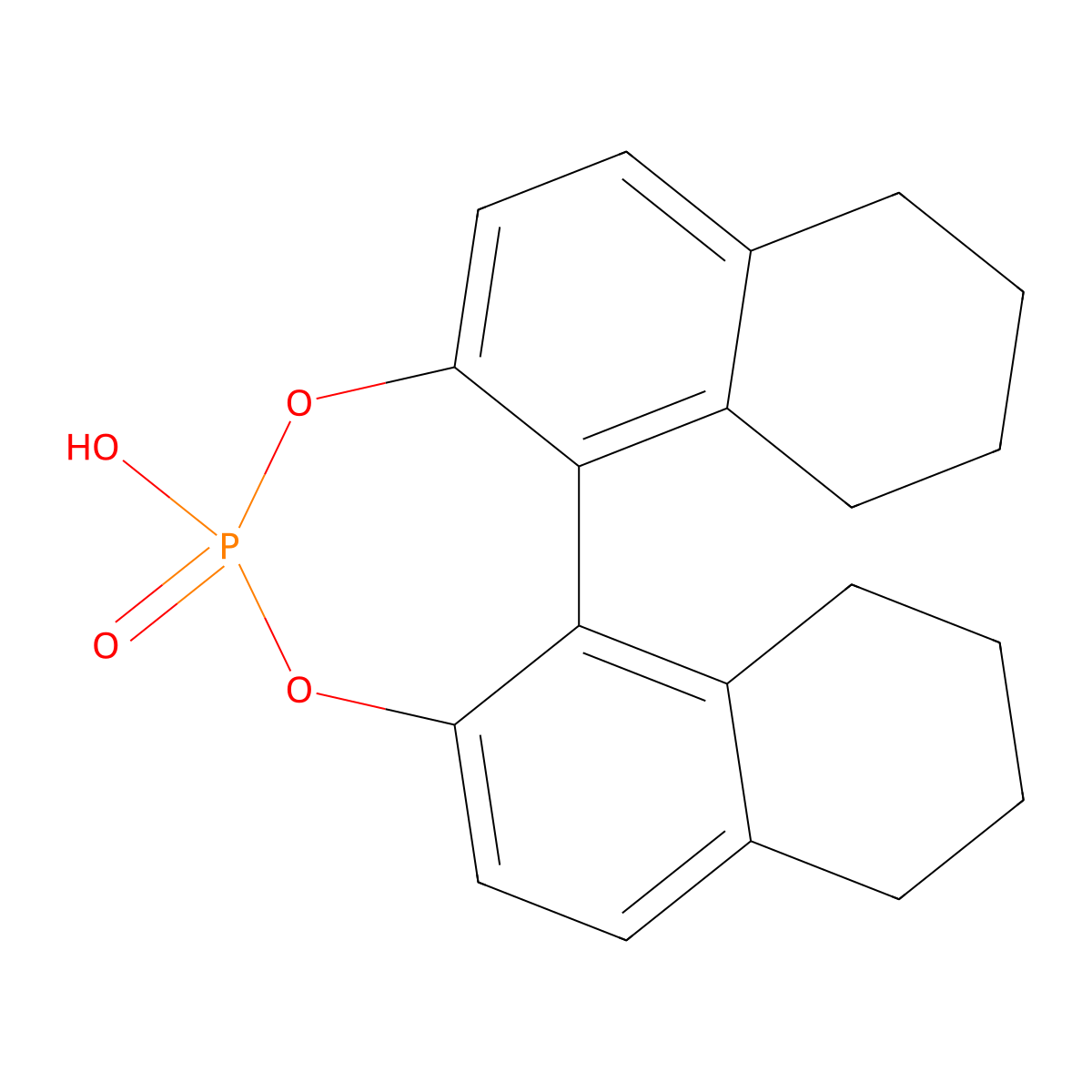 (R)-4-Hydroxy-8,9,10,11,12,13,14,15-octahydrodinaphtho[2,1-d:1',2'-f][1,3,2]dioxaphosphepine 4-oxide molecular structure, CAS 297752-25-1