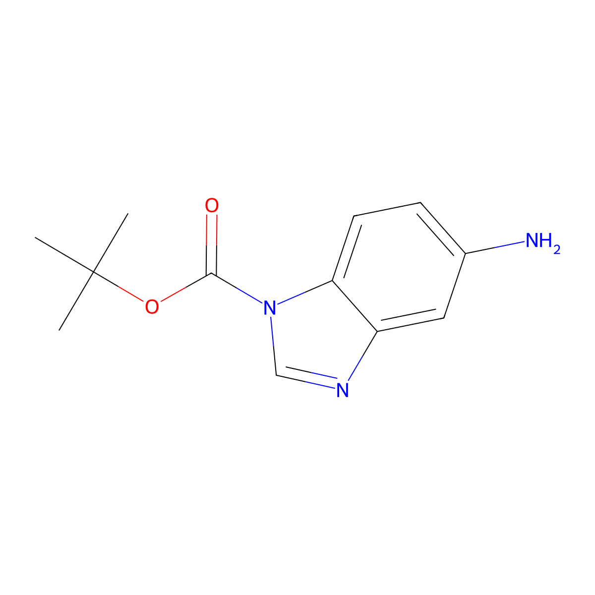 tert-Butyl 5-amino-1H-benzo[d]imidazole-1-carboxylate molecular structure, CAS 297756-31-1
