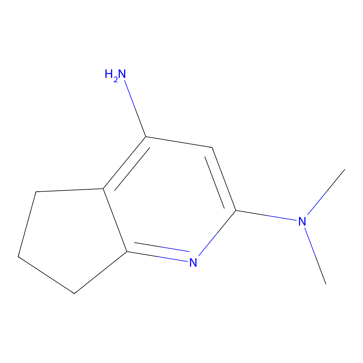 N2,N2-dimethyl-5H,6H,7H-cyclopenta(b)pyridine-2,4-diamine molecular structure, CAS 297757-58-5