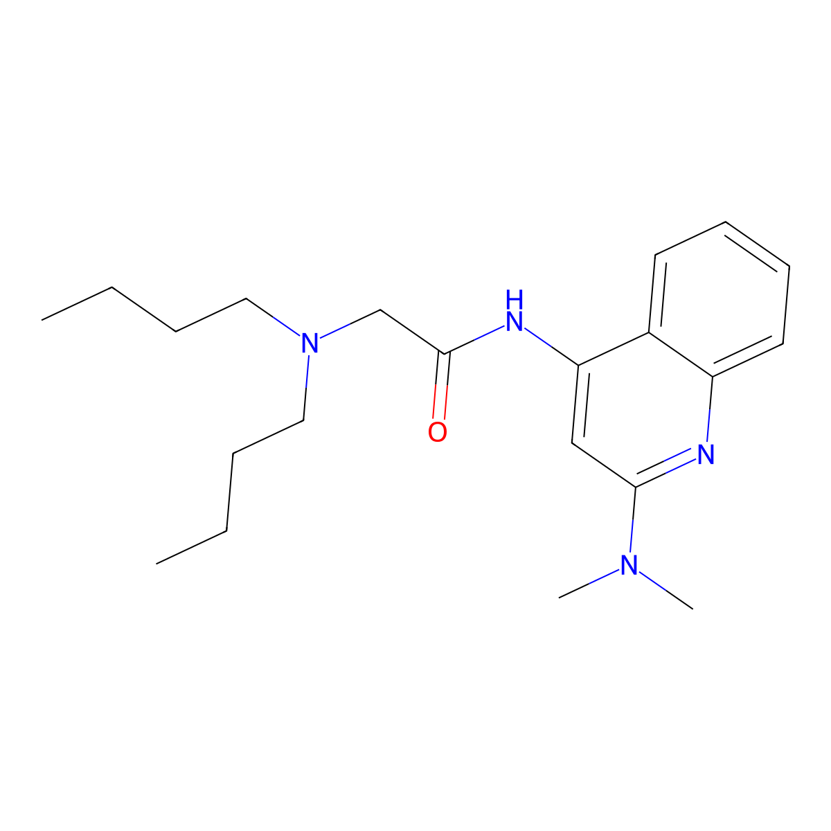 2-(dibutylamino)-N-[2-(dimethylamino)quinolin-4-yl]acetamide molecular structure, CAS 297759-02-5