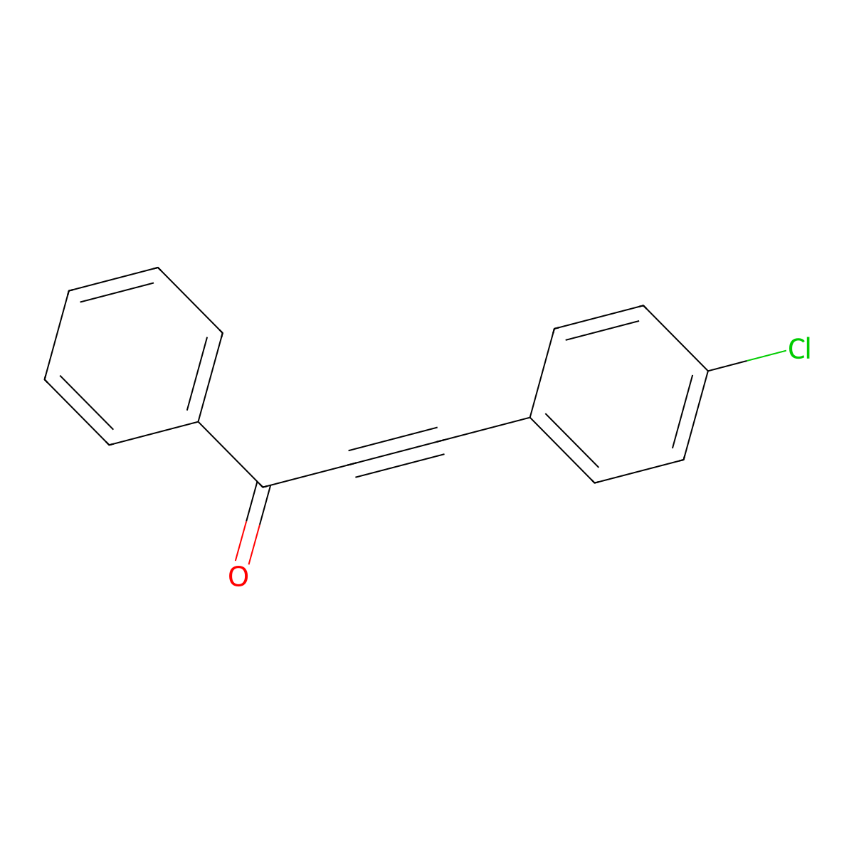 3-(4-Chlorophenyl)-1-phenylprop-2-yn-1-one molecular structure, CAS 29776-35-0