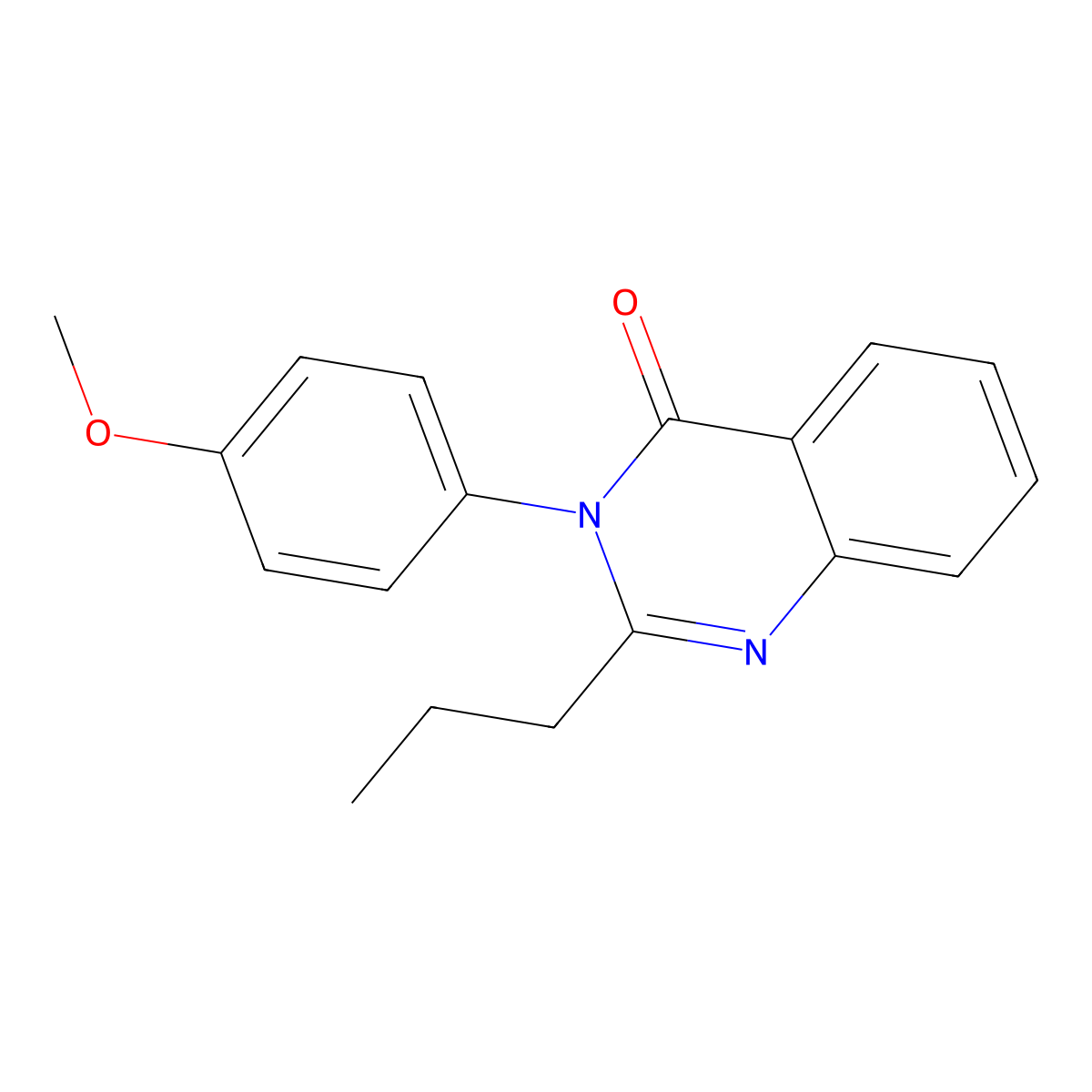 3-(4-Methoxyphenyl)-2-propylquinazolin-4-one molecular structure, CAS 297762-40-4