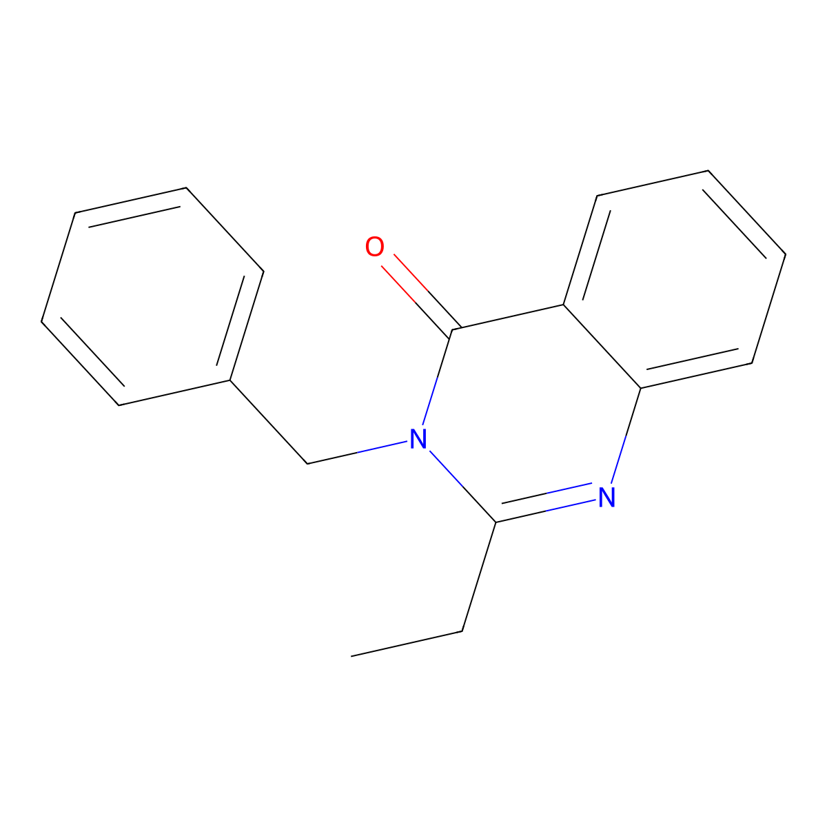 4(3H)-Quinazolinone, 2-ethyl-3-(phenylmethyl)- molecular structure, CAS 297762-56-2