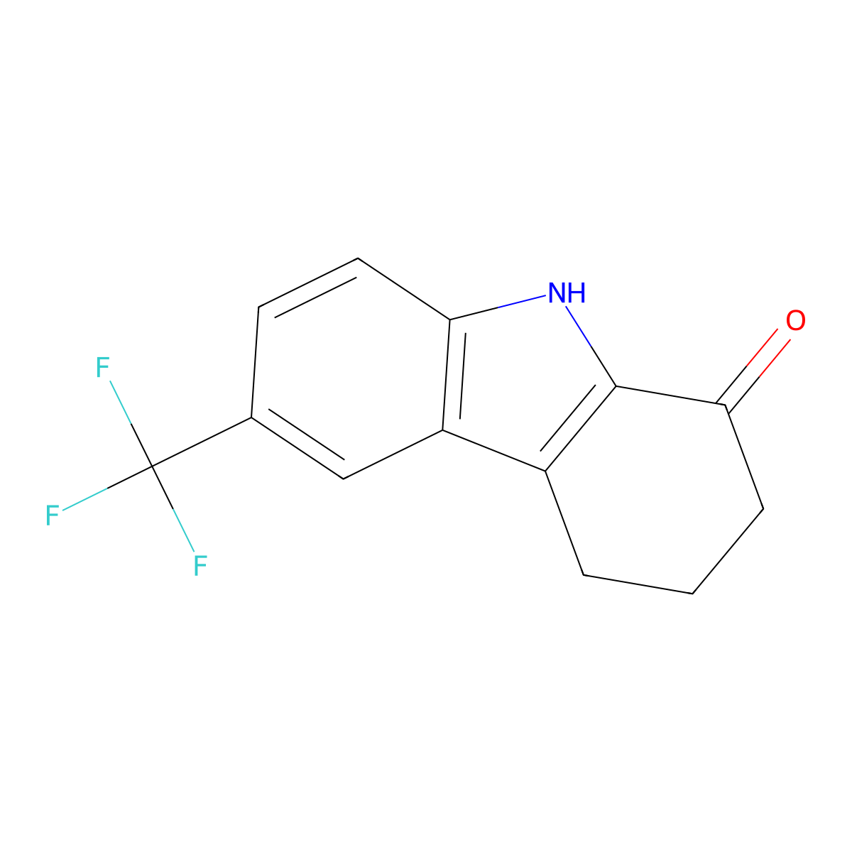 6-(trifluoromethyl)-2,3,4,9-tetrahydro-1H-carbazol-1-one molecular structure, CAS 297763-74-7