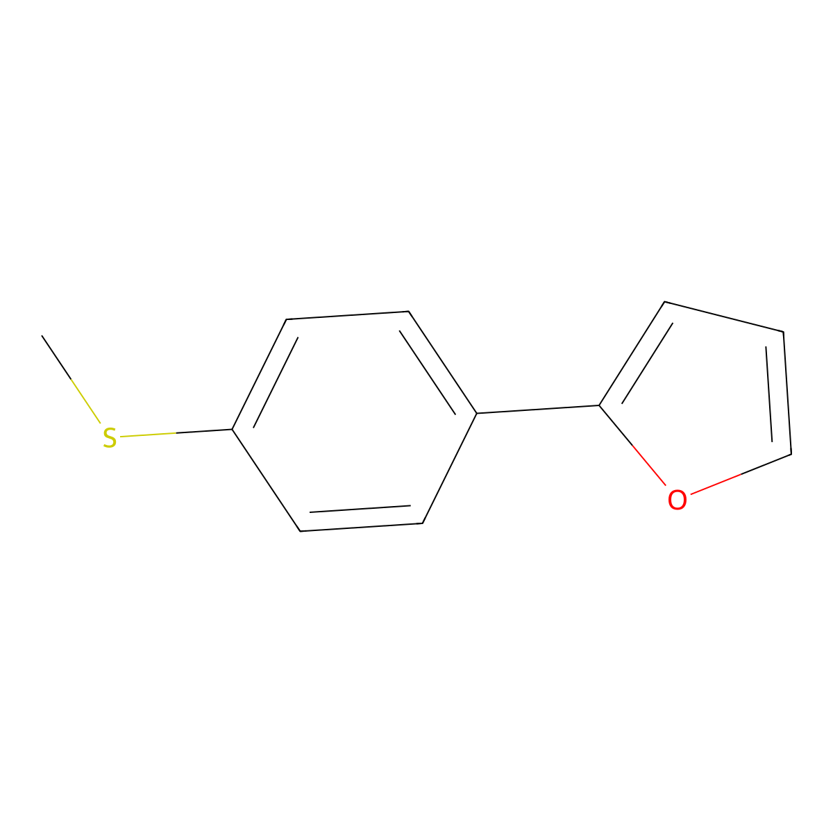 2-(4-Methylsulfanylphenyl)furan molecular structure, CAS 297767-14-7