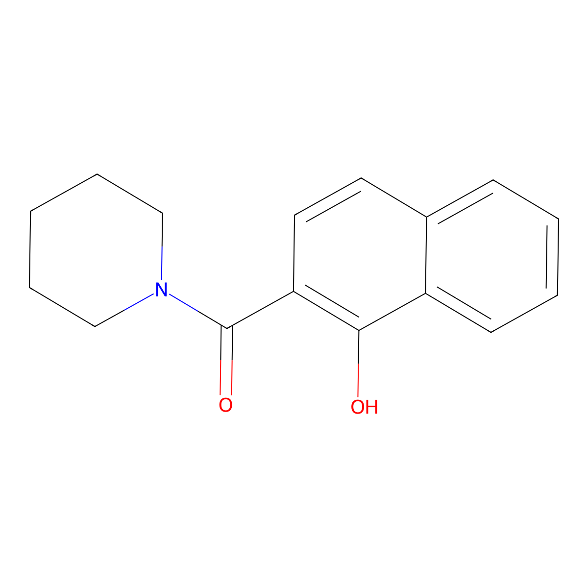 1-Hydroxy-2-naphthopiperidide molecular structure, CAS 29777-42-2