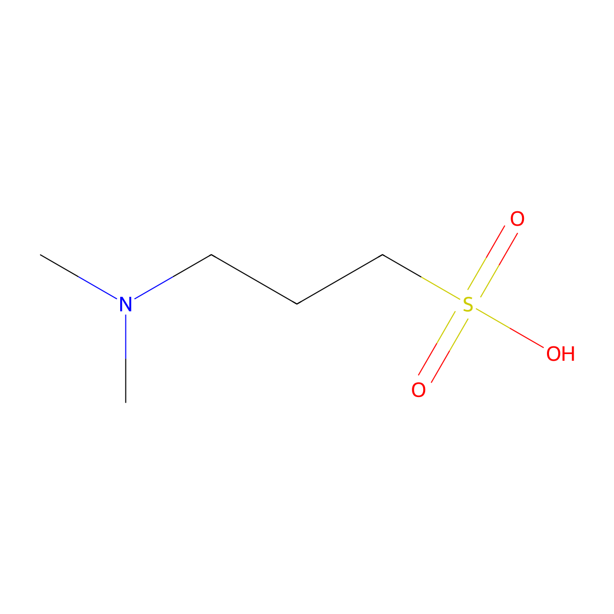 1-Propanesulfonic acid, 3-(dimethylamino)- molecular structure, CAS 29777-99-9
