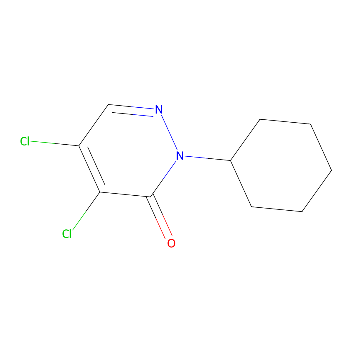 4,5-dichloro-2-cyclohexylpyridazin-3(2H)-one molecular structure, CAS 29778-08-3
