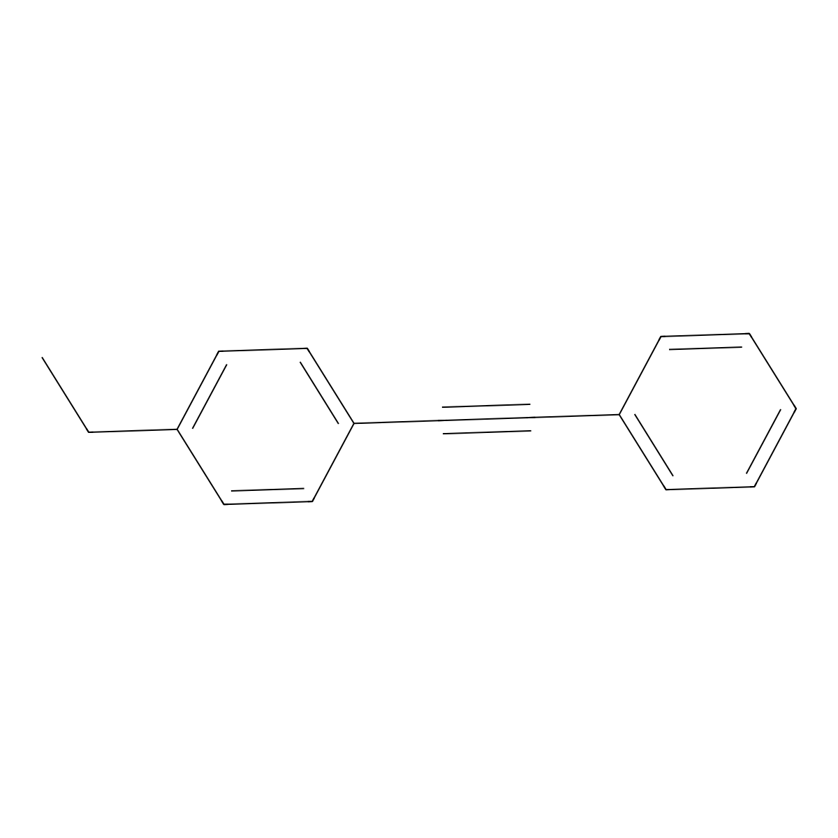 1-Ethyl-4-(phenylethynyl)benzene molecular structure, CAS 29778-20-9